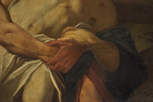 Jacob wrestling with the Angel, circa 1690 - Paintings & Drawings Style Louis XIV