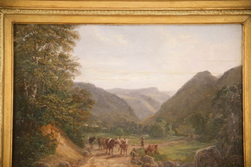 Tableaux et dessins Tableaux XIXe siècle - Paysage vosgien - David Ortlieb (1797-1875)