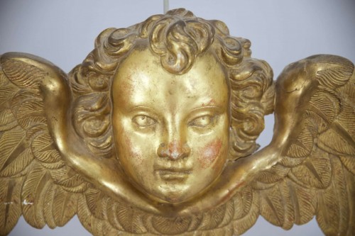 19th century - Pair of angels heads