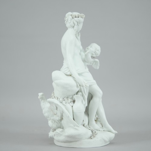 Amour caressant la Jeunesse vers 1770-1780 - Céramiques, Porcelaines Style Louis XVI