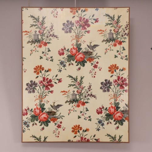 Toiles cirées à décor floral, fin du XVIIIe siècle - Objet de décoration Style Louis XVI