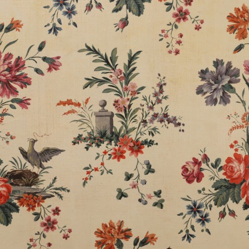 XVIIIe siècle - Toiles cirées à décor floral, fin du XVIIIe siècle