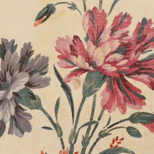 Toiles cirées à décor floral, fin du XVIIIe siècle - Louis XVI