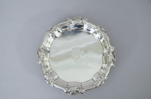 Paire de salvers en argent - Louis XV