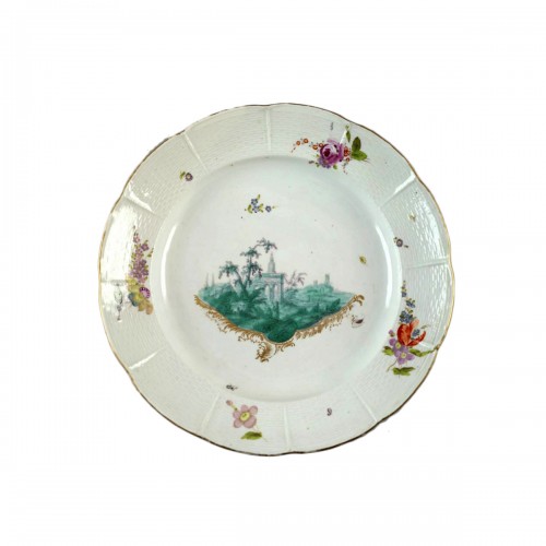 Assiette creuse en porcelaine de Frankenthal