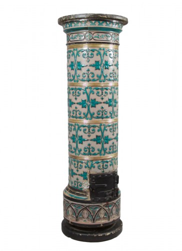 Poêle en faïence des ateliers de Joseph Hugelin vers 1850-1870