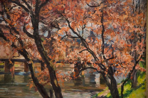 Lucien Haffen (1888-1968) - Paysage de printemps - Antiquités Bastian