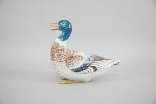 Céramiques, Porcelaines  - Canard en faïence vers 1750-1800