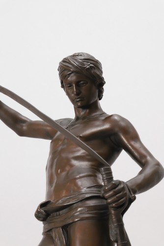XIXe siècle - Antonin Mercié (1845-1916) – David, vainqueur de Goliath