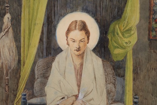After the Annunciation by Charles Spindler (1865-1938). - Paintings & Drawings Style 