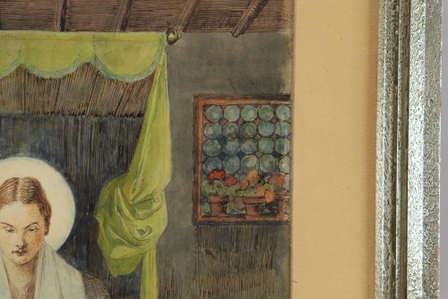 Paintings & Drawings  - After the Annunciation by Charles Spindler (1865-1938).