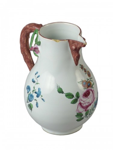 Strasbourg faience milk pot, Hannong 18th century