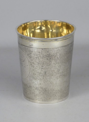 Danish gilded silver beaker, 1701 - silverware & tableware Style Louis XIV