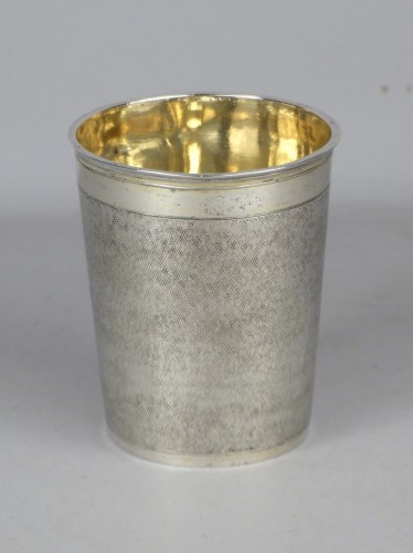 Antique Silver  - Danish gilded silver beaker, 1701