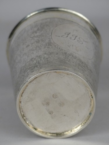 Louis XIV - Danish gilded silver beaker, 1701