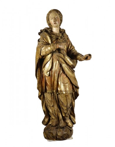 Tall polychrome statue