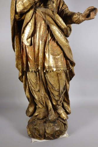 Sculpture Sculpture en Bois - Grande statue polychrome