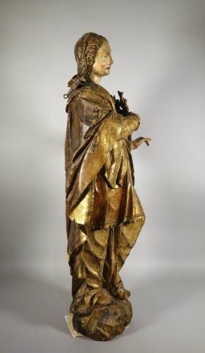 Tall polychrome statue - 