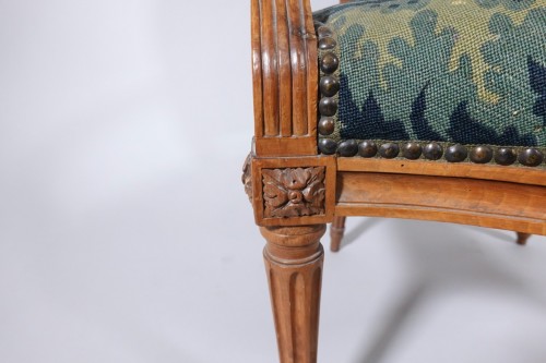 Louis XVI - Set of six Louis XVI armchairs