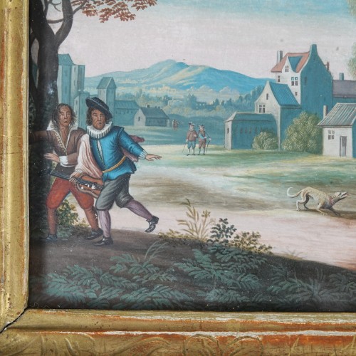 Tableaux et dessins Dessin, Aquarelle & Pastel - Le retour du fils prodigue, gouache du XVIIIe