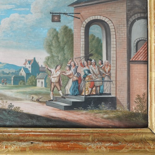 Le retour du fils prodigue, gouache du XVIIIe - Antiquités Bastian