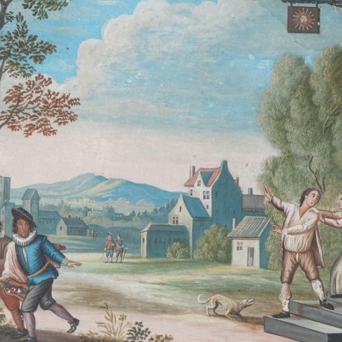 XVIIIe siècle - Le retour du fils prodigue, gouache du XVIIIe