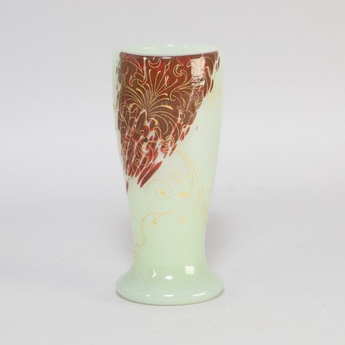 Jade coloured vase, Emile Gallé, Nancy - Glass & Crystal Style Art nouveau
