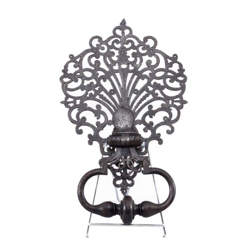 Wrought iron knocker and plate, France circa 1700