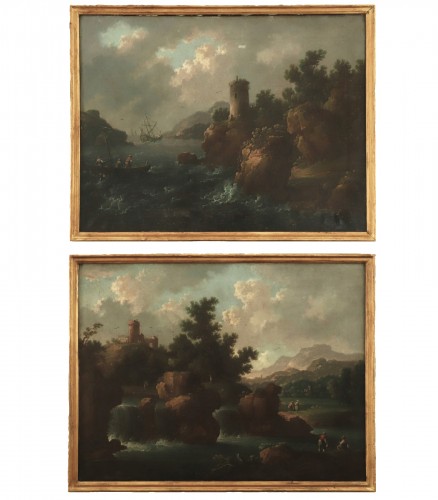 Pair of landscapes by Christoph von Bemmel (1707-1782)