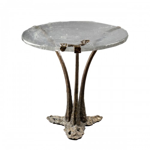 Bronze pedestal table.