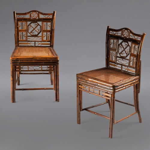 A late 9th century set of Bamboo seats - 