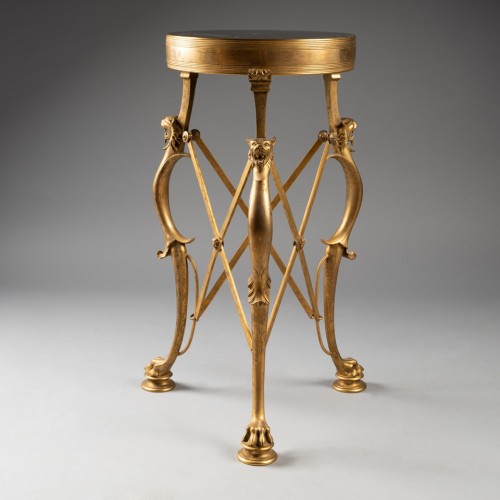 Paire de guéridons en bronze doré - Mobilier Style Napoléon III