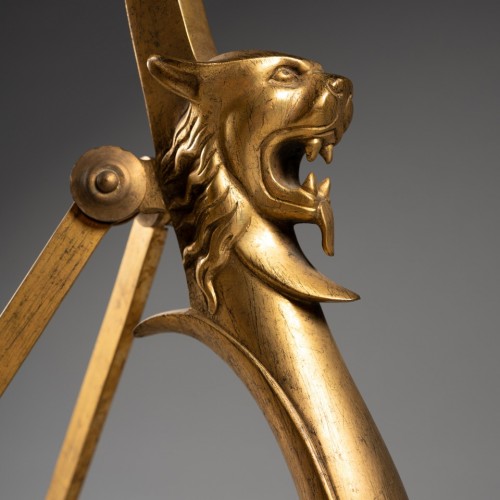 Furniture  - Pair of golden bronze pedestals