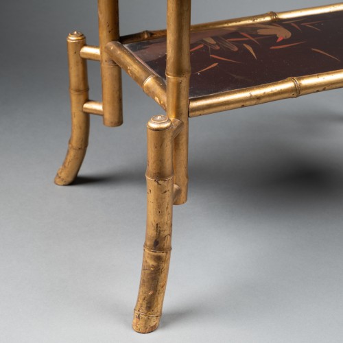 Napoléon III - Lacquer and bamboo sidetable table