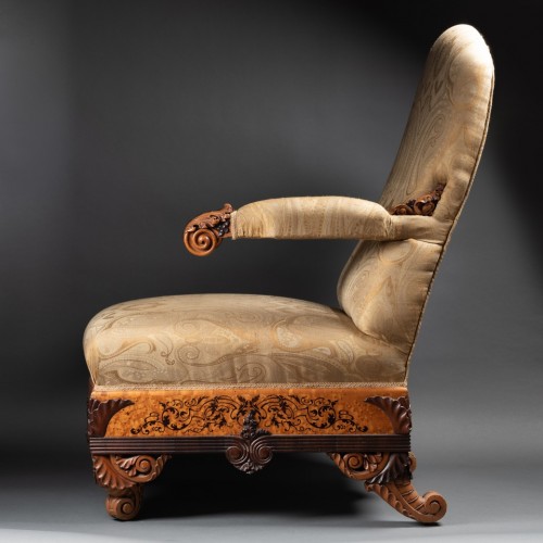 Fauteuil Italien XIXe siècle - Sièges Style Louis-Philippe