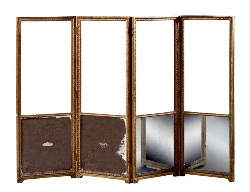 Screen in gilded wood.