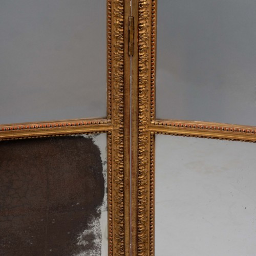 Antiquités - Screen in gilded wood.