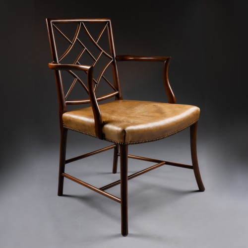 Art Déco - Pair of mahogany armchairs