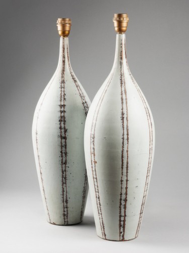 Paire de lampe en céramique scandinave - 