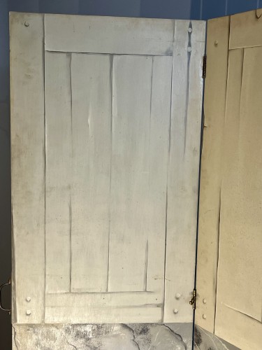 Painted double-leaf screen - 