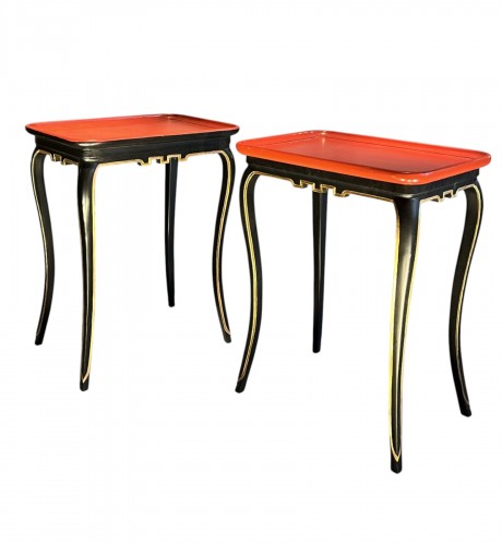 Pair of cabaret side tables.