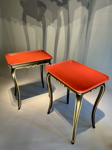 Furniture  - Pair of cabaret side tables.