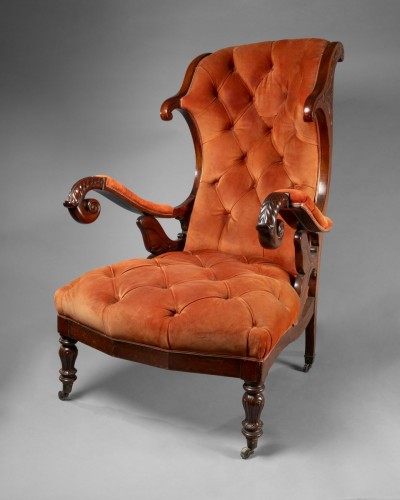 Capituated English armchair - Louis-Philippe