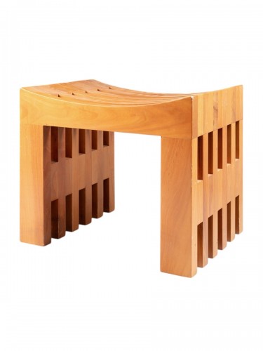 Solid wood stool