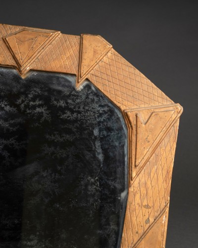 Mirrors, Trumeau  - Golden wood table mirror