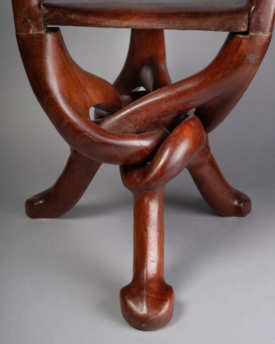 Pair of colonial-style chairs - Napoléon III