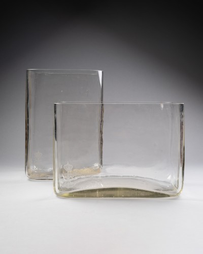 Glass & Crystal  - Engraved glass vases.