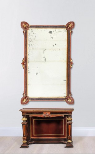 Pair of consoles and their mirrors - Furniture Style Napoléon III