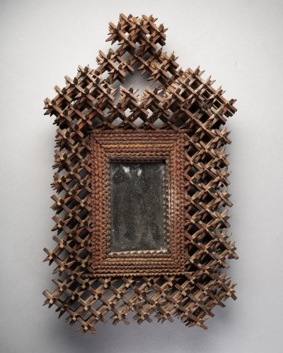 Wooden mirror - Art nouveau