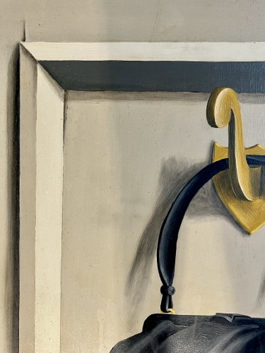 Années 50-60 - Paravent peint à double feuilles